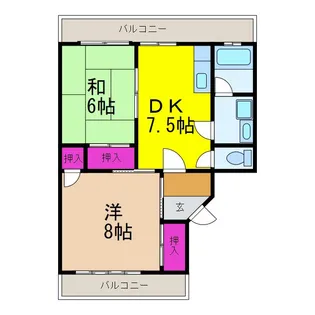 つばきハウス・【102号室】の間取り