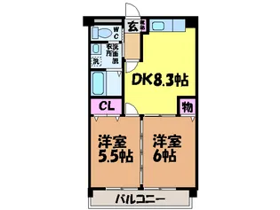 アクアベール松末・【402号室】の間取り