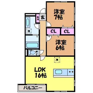 HERO(デザイナーズマンション)【301号室】の間取り