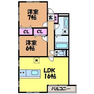 HERO(デザイナーズマンション)【3階】の間取り