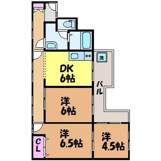 瓢六マンション【201号室】の間取り