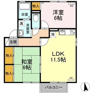 ヴェル フレール・【C201号室】の間取り