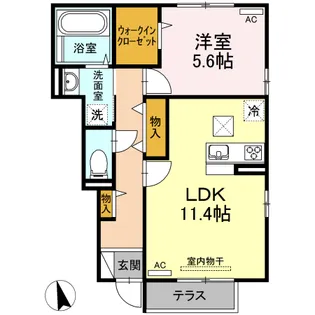 マルカート【1階】の間取り