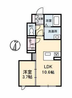 FORENA 天山【1階】の間取り