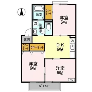 ファミール北久米・【2階】の間取り