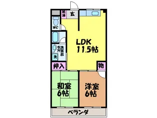 2LDKの間取り画像