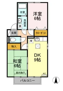 セジュール石井A・B【1階】の間取り