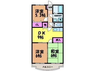 ユーミーつばきⅡ・【3階】の間取り