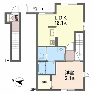 ラフィナス【203号室】の間取り