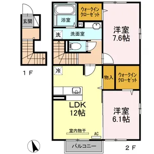オリーブⅡ【2階】の間取り