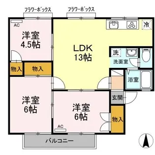 セジュールMG Ⅱ【2階】の間取り