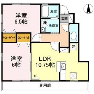 ローズコートT【1階】の間取り