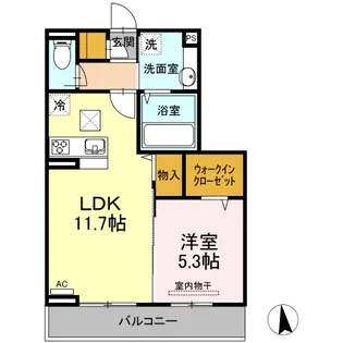 セジュールSAYA【1階】の間取り