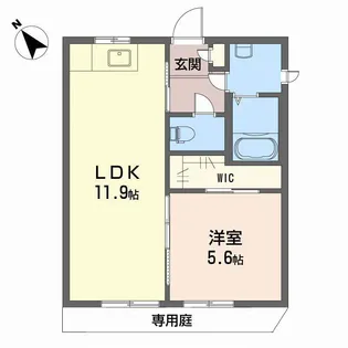 ディアス土居田【C101号室】の間取り
