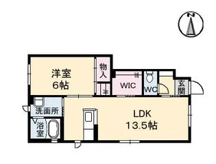 プランドール市坪【1階】の間取り