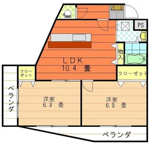 リバーサイドマンション【204号室】の間取り