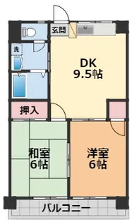 サニーフラット久米・【5階】の間取り