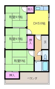 大西アパート【1(西)号室】の間取り