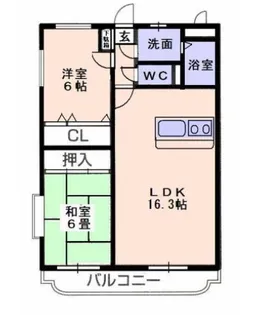 プチシャンス【3階】の間取り