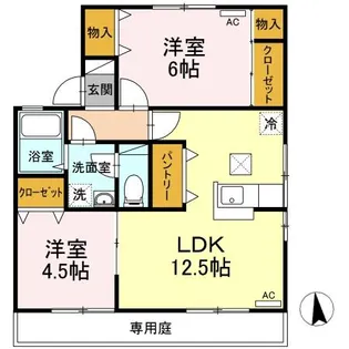 丹下ハイツ・【A101号室】の間取り