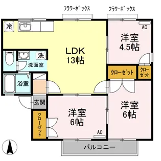 セジュールMG Ⅱ【2階】の間取り