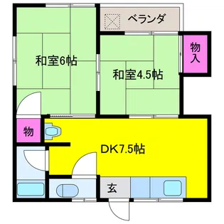 コーポYAMASE【101号室】の間取り
