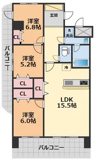 ブライムタワー古川【403号室】の間取り