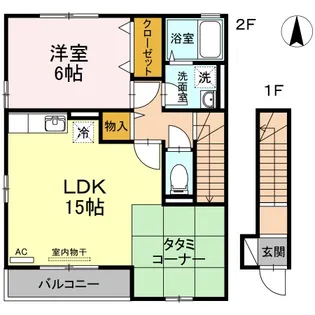エントピア幸 A・B・【2階】の間取り