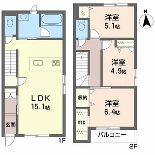 3LDKの間取り画像