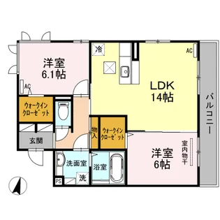 ドルチェヴィータ【1階】の間取り