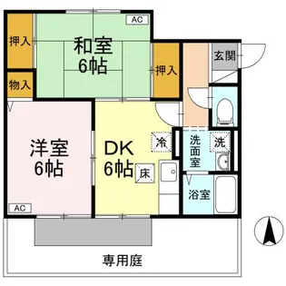 シャルム久米【1階】の間取り