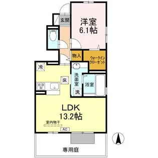 セジュール ル ヴァン【1階】の間取り