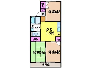 セジュール平田【2階】の間取り