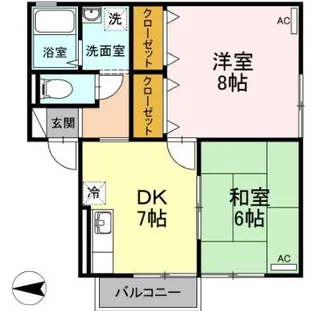 フレッシュ東長戸【2階】の間取り