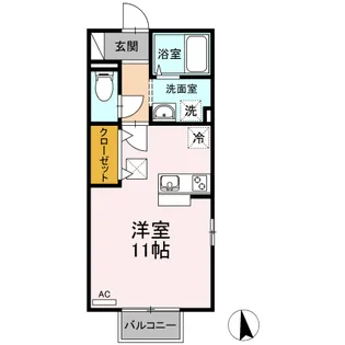 Lacasa持田【1階】の間取り