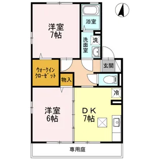 リッツハウス上野【1階】の間取り