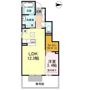 ルルベ・K【1階】の間取り