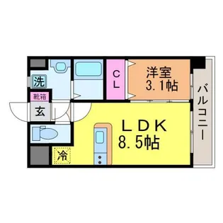 アルファプレミアム高砂【7階】の間取り