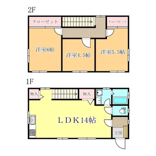 愛媛県松山市山越町【一戸建】の間取り