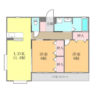 フォブールグランシャリオ【1階】の間取り