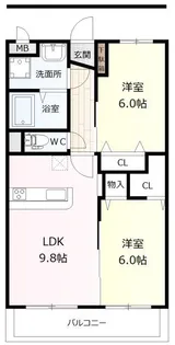 prime court【202号室】の間取り