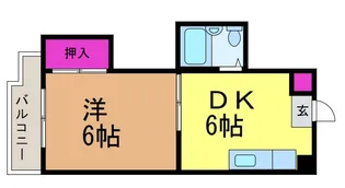 第2ゴトービル・【402号室】の間取り