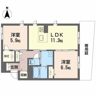 レジュ ノワール【1階】の間取り