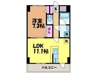 TRENTE LUMIERE【203号室】の間取り