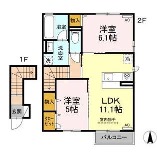 Palla鴨川【2階】の間取り