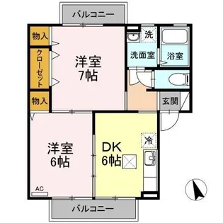 サンライズ ハイツ MK【1階】の間取り
