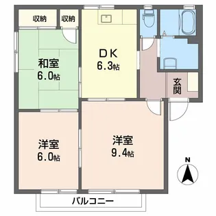 フレグランスみぶ A棟【2階】の間取り