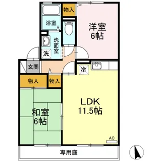 セジュール U【1階】の間取り