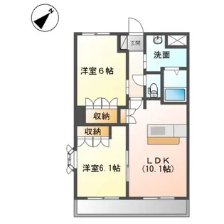 オレンジクレスト【2階】の間取り