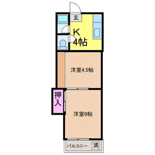 コーポ椿【104号室】の間取り